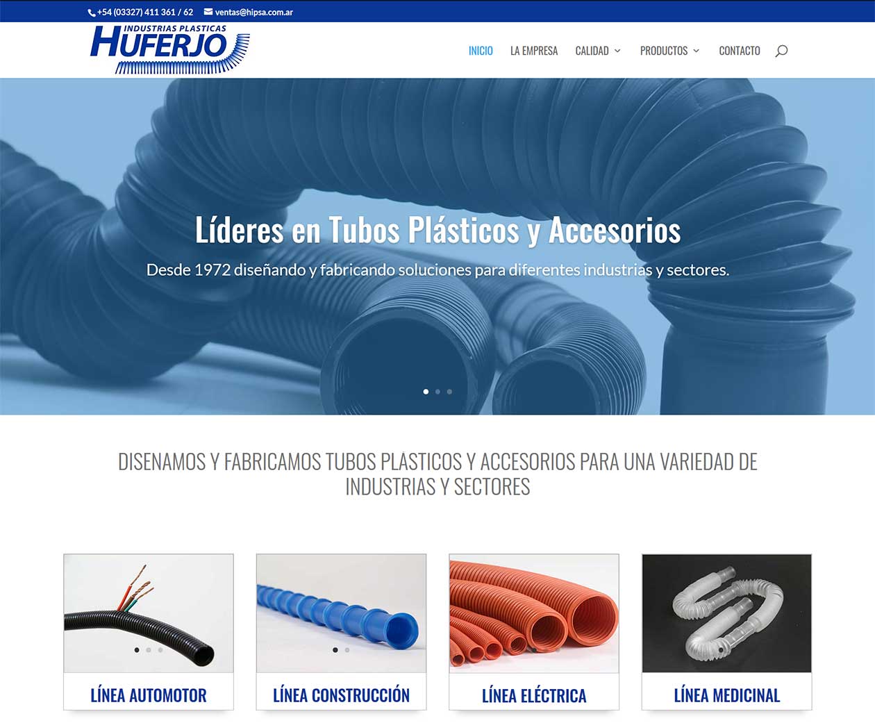 Imagen diseño sitio web Huferjo