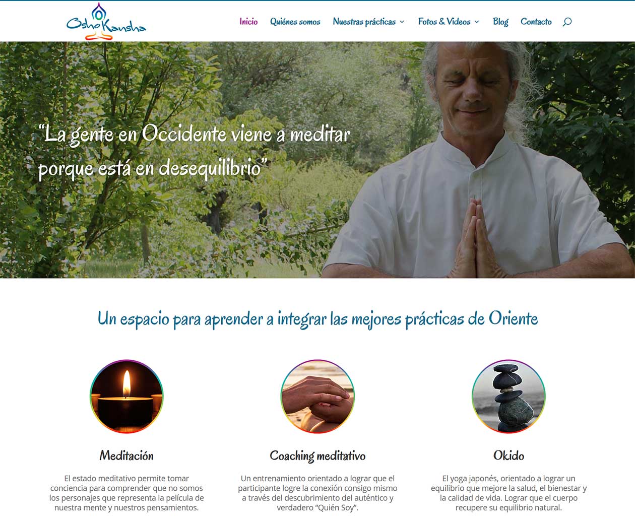 Imagen diseño web Osho Kansha