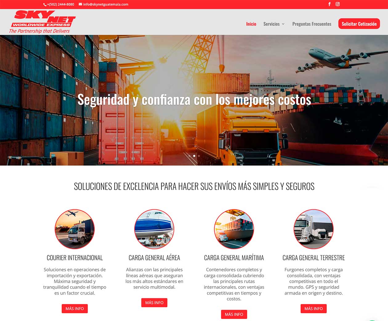 Sitio web SkyNet