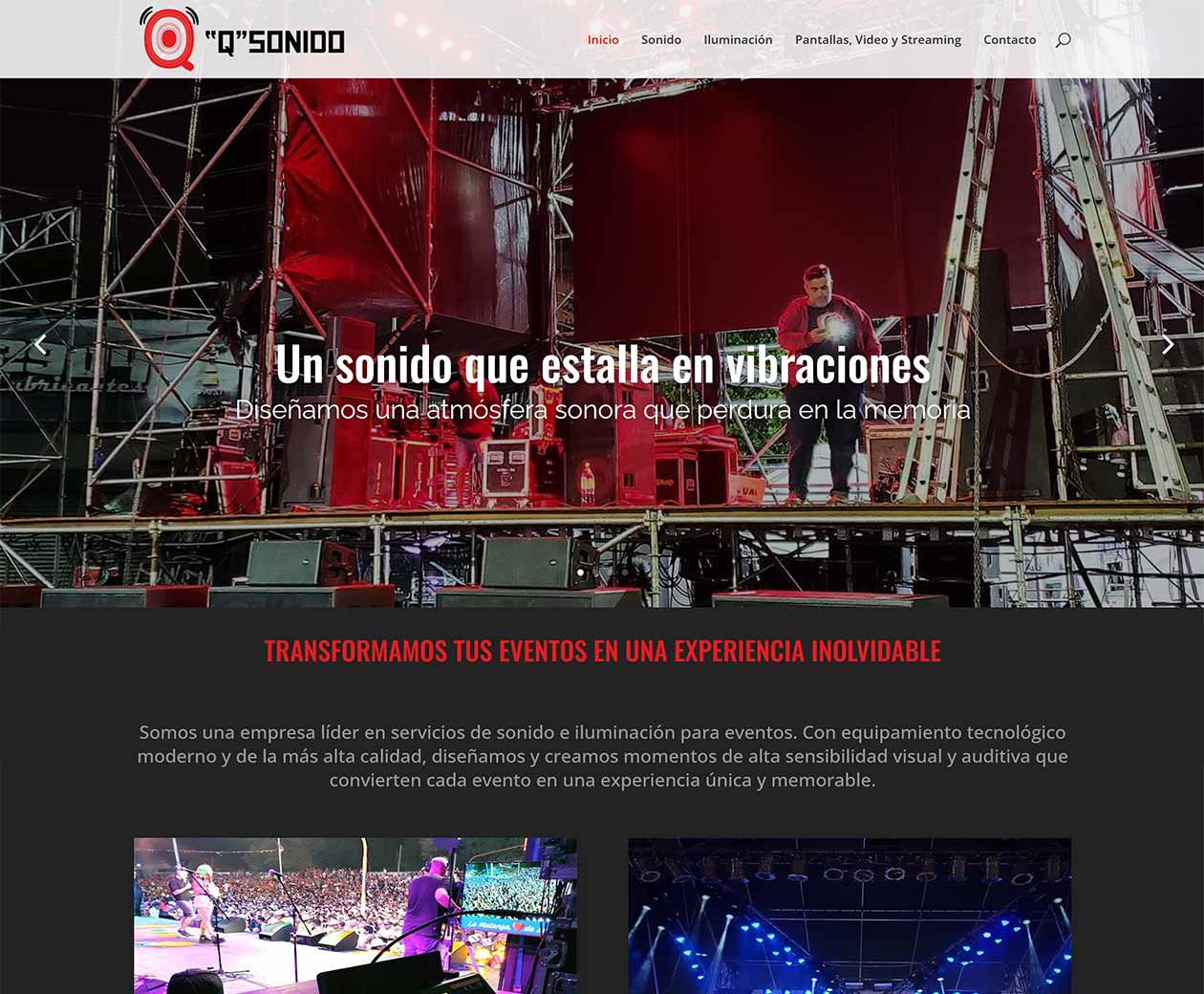 Sitio web Q Sonido